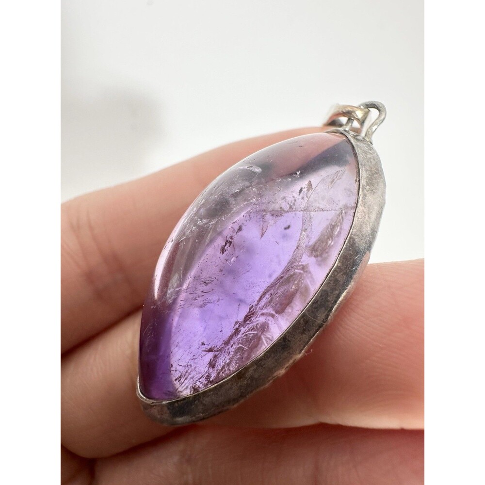 Natural Amethyst Gemstone Cabochon Pendant